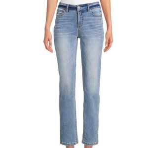 Mid-Rise Straight Jeans